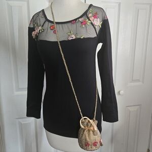 Inge Christopher Beaded Drawstring  Mini Crossbody